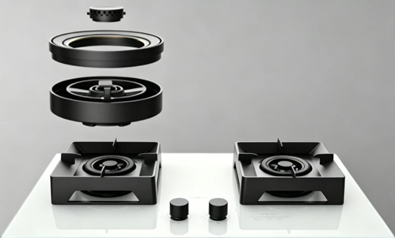 Easy-to-Clean White Gas Hob Easy-to-Clean White Gas Hob